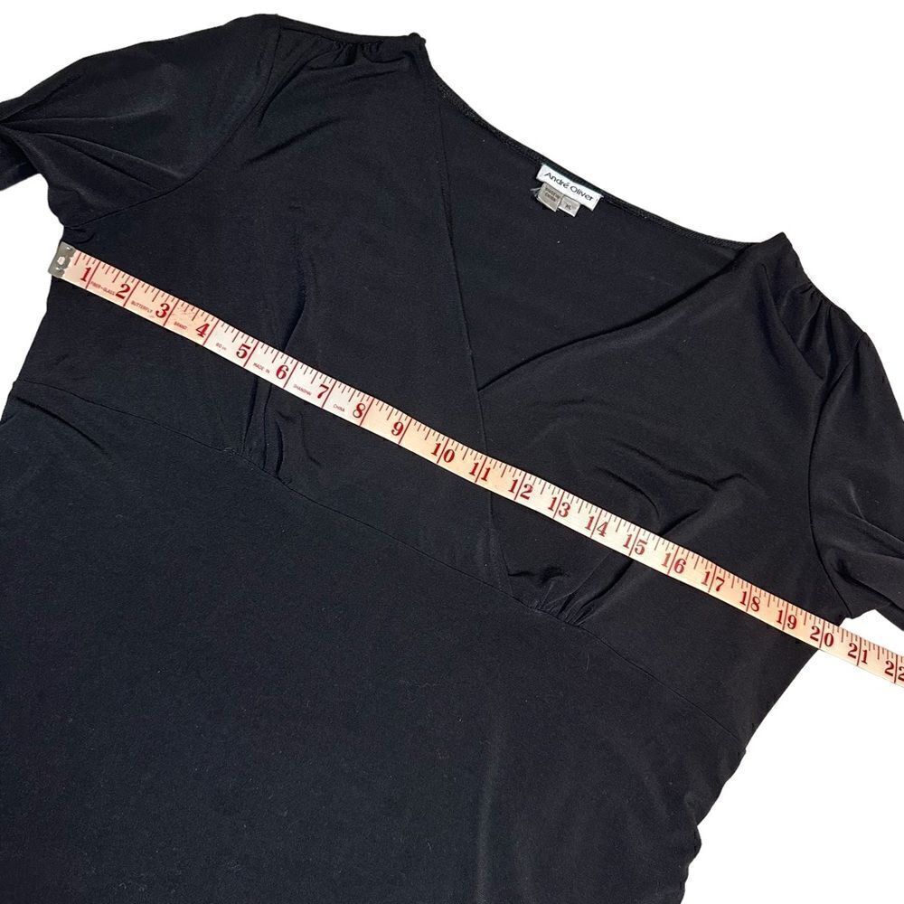 Andre Oliver Black Wrap effect top - Picture 6 of 11